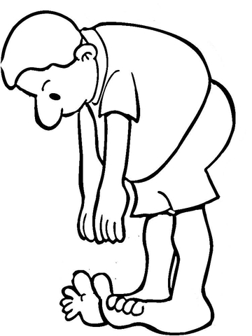 Doing Exercises  Coloring page