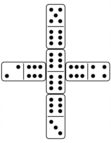 Dominoes  Coloring page