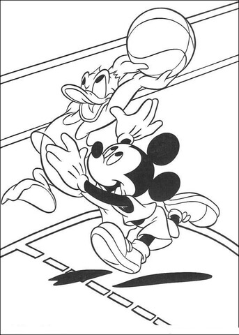 Donald and Mickey Mouse Coloring page