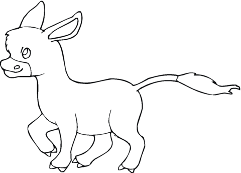 Donkey baby Coloring page