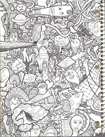 Doodle Collage 2 by Jazzy Coloring page