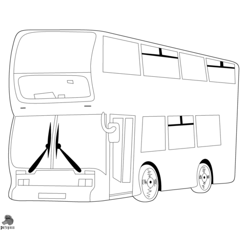 Double-decker Bus Coloring page