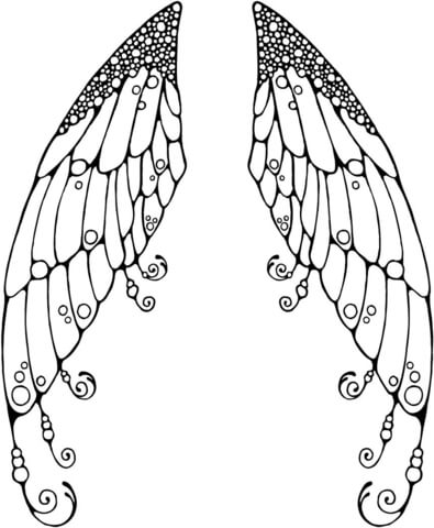 Double Fairy Wings Coloring page