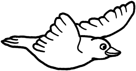 Dove flying Coloring page