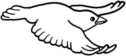 Dove Flapping Wings Coloring page