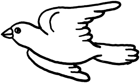White dove  Coloring page