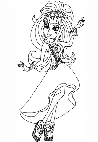 Draculaura 13 Wishes Coloring page