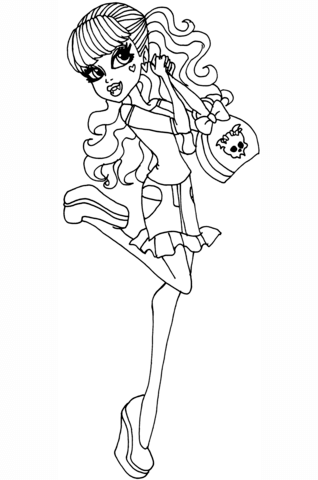 Draculaura Scaris Coloring page