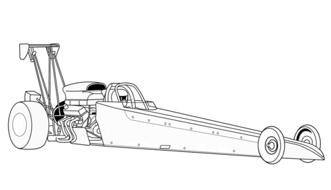 Dragster Coloring page