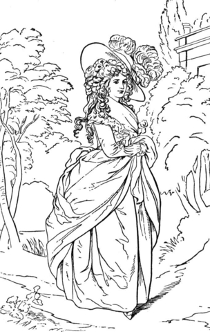 Duchess In The Garden Coloring page