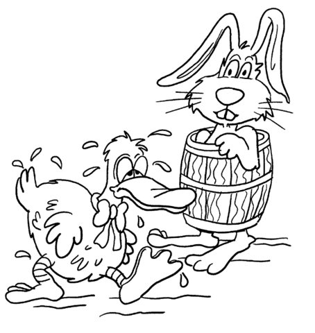 Duck And Rabbit Coloring page