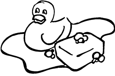 Duckie and Soap  Coloring page