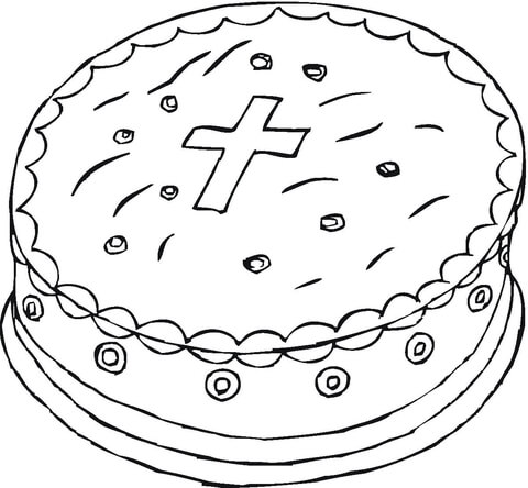 Easter Cross Coloring page