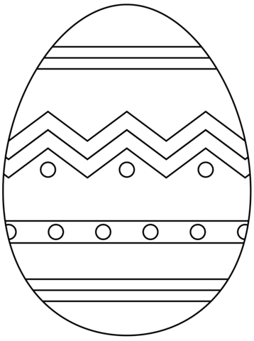 Easter Egg with Abstract Pattern Coloring page