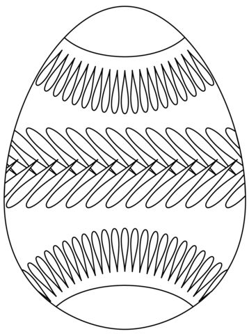 Easter Egg with Belt Pattern Coloring page