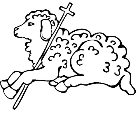 Easter Lamb Coloring page