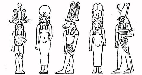 Egyptian Gods  Coloring page