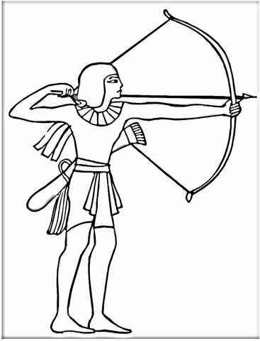 Egyptian With Bow  Coloring page