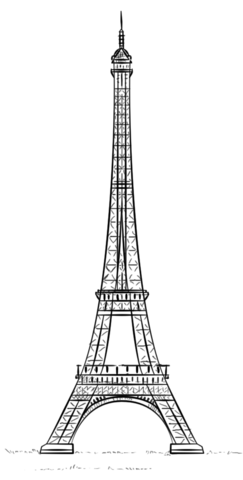 Eiffel Tower -  La tour Eiffel Coloring page
