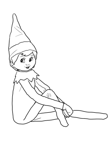 Elf on the Shelf Coloring page