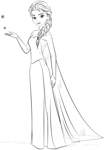 Elsa from The Frozen Coloring page