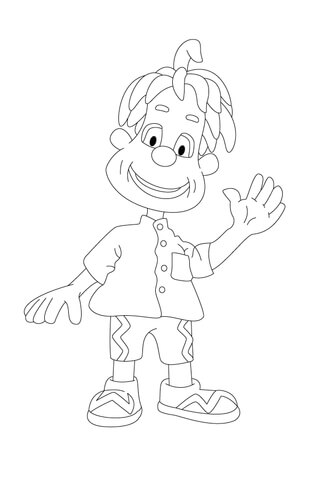 Engie is Waving at You Coloring page