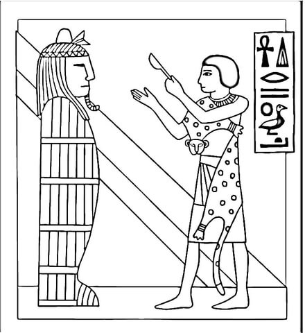 Egyptian Sarcophagus  Coloring page