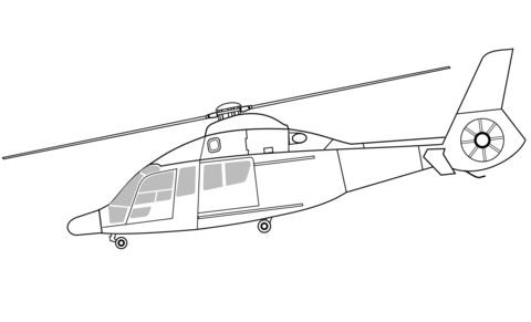 Eurocopter EC155 Rescue Helicopter Coloring page