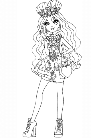 Ever After High Lizzie Hearts Coloring page