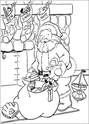Everyone Will Get His Present  Coloring page