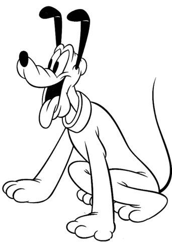 Excited Pluto  Coloring page