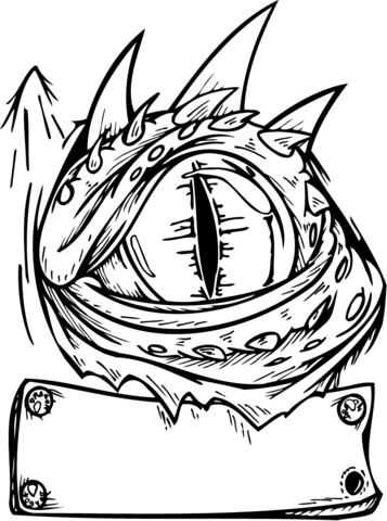 Eye of a Dragon Coloring page