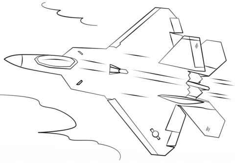 F-22 Raptor Coloring page