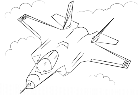 Stealth multirole fighter F-35 Coloring page