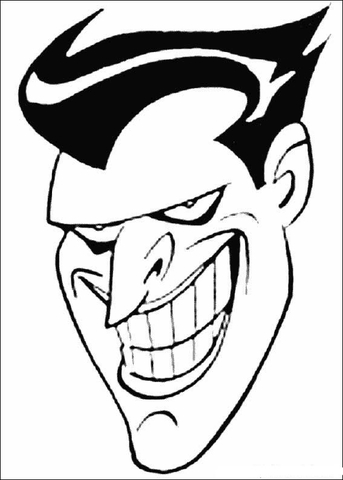 Face Of Joker  Coloring page