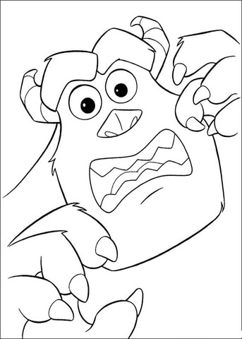 Face Of Sulley  Coloring page
