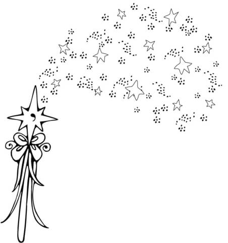 Fairy Wand Sprinkles Coloring page