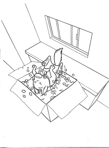 Falling In The Gift Boxes  Coloring page