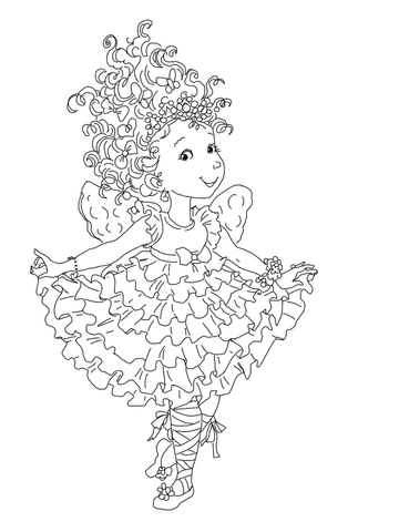 Fancy Nancy Curtseying Coloring page