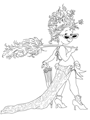 Fancy Nancy with Umbrella Coloring page