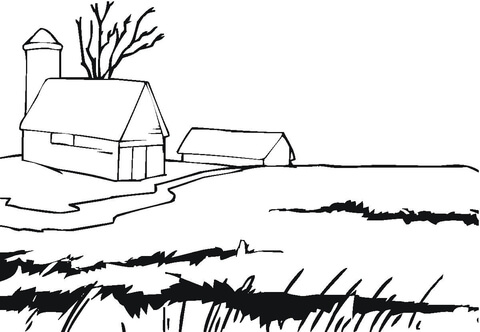 Farmhouse  Coloring page