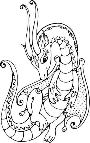 Female Dragon Coloring page