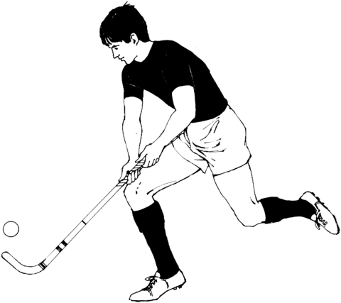 Field Hockey Coloring page