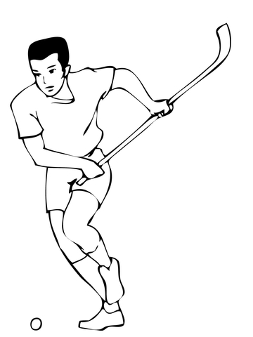 Field Hockey Player Coloring page