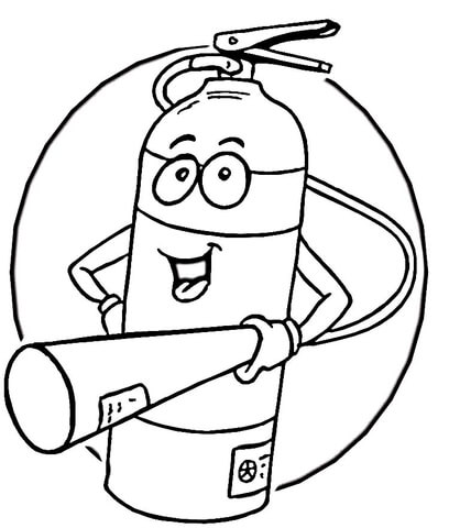 Extinguisher Coloring page