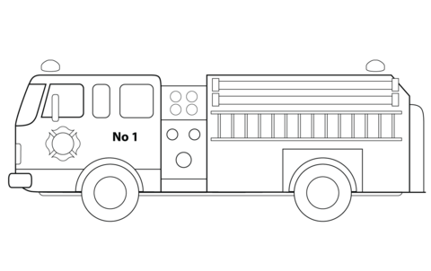 Fire engine Coloring page