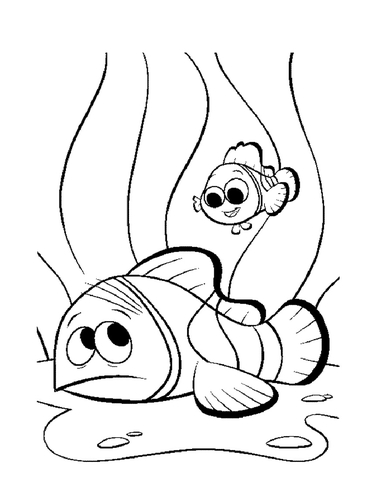 Nemo and Marlin Coloring page