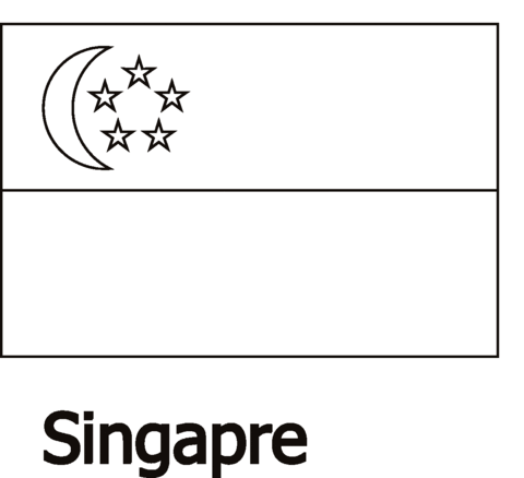 Singapore Flag Coloring page