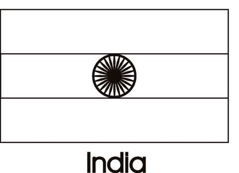 India Flag Coloring page