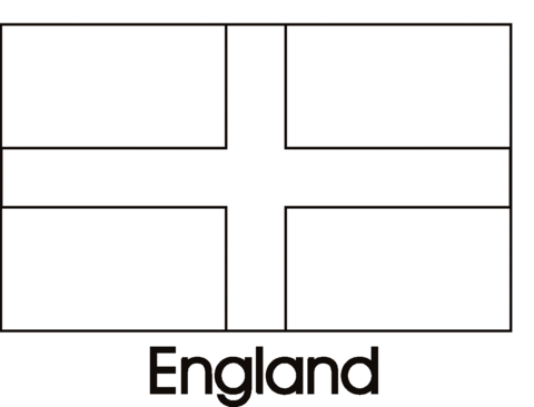 England Flag  Coloring page